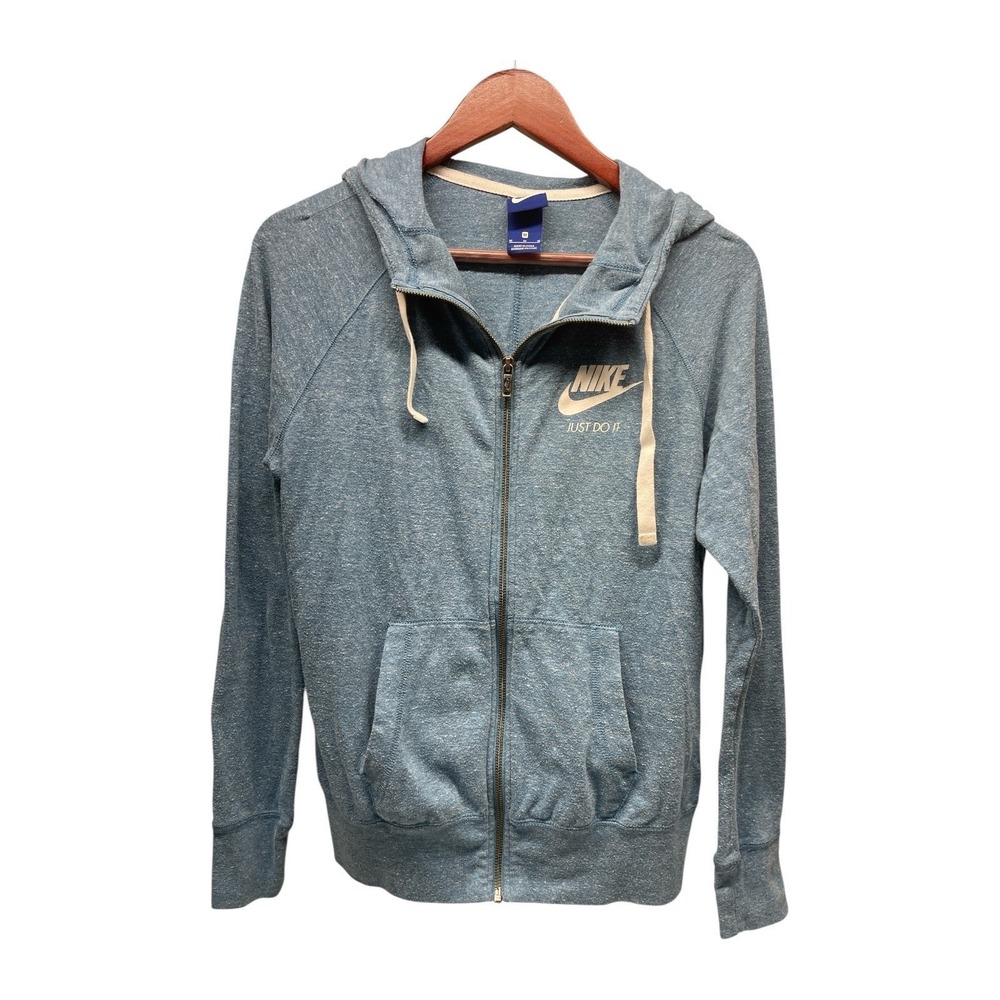 Nike Women's Medium Blue Full Zip Front Pocket Hoodie